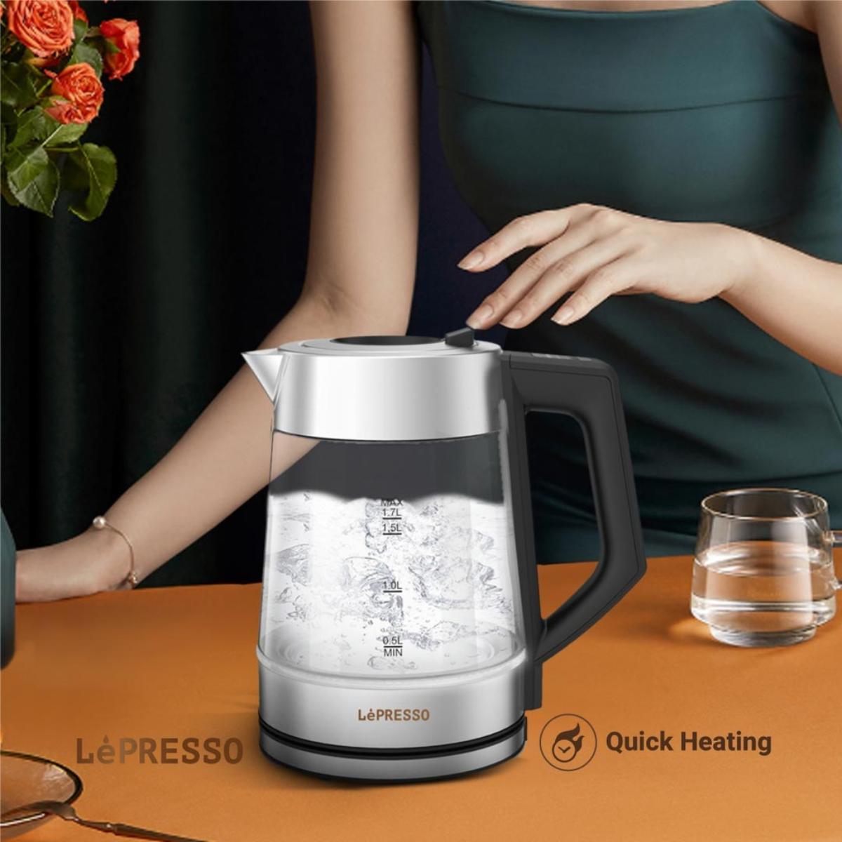LePresso Multi-Temperature Glass Kettle 1.7L