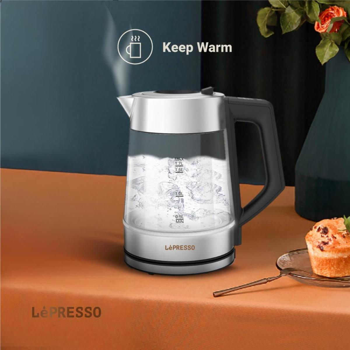 LePresso Multi-Temperature Glass Kettle 1.7L