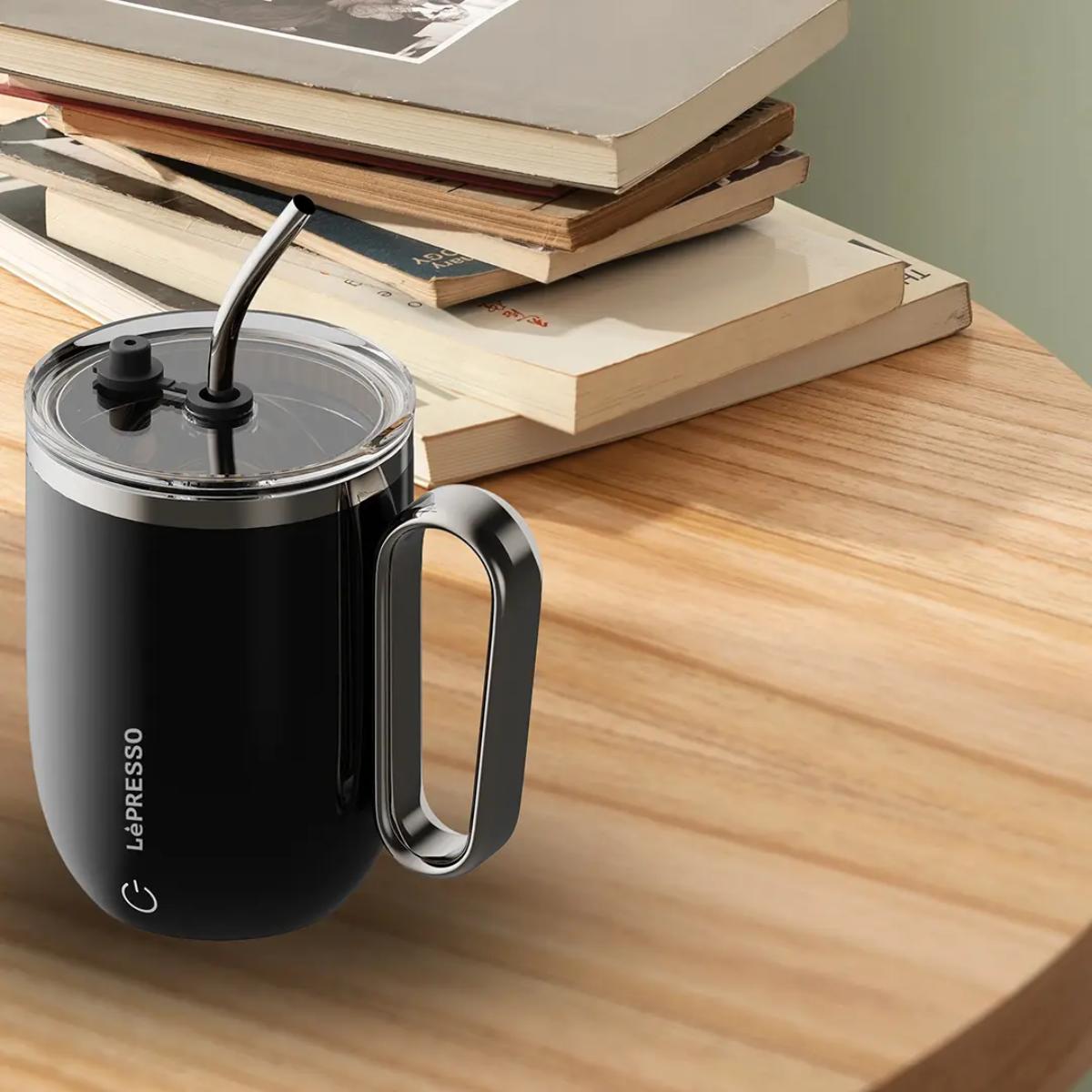 LePresso Sip Spin Magnetic Auto Stirring Mug