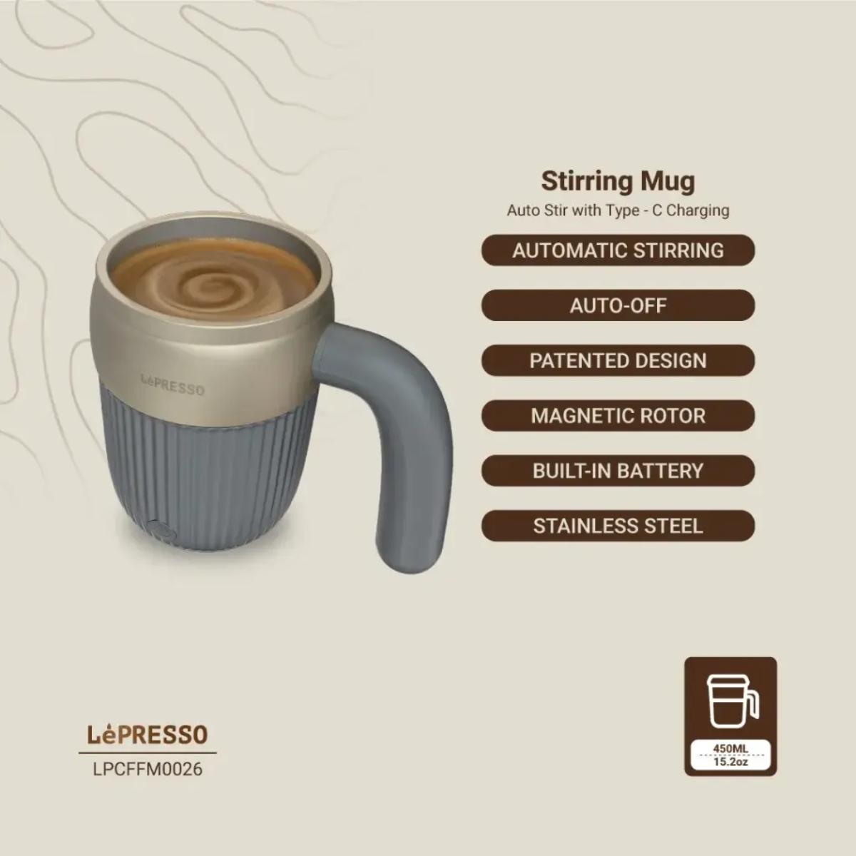 LePresso Auto Magnetic Stirring Mug 450ML
