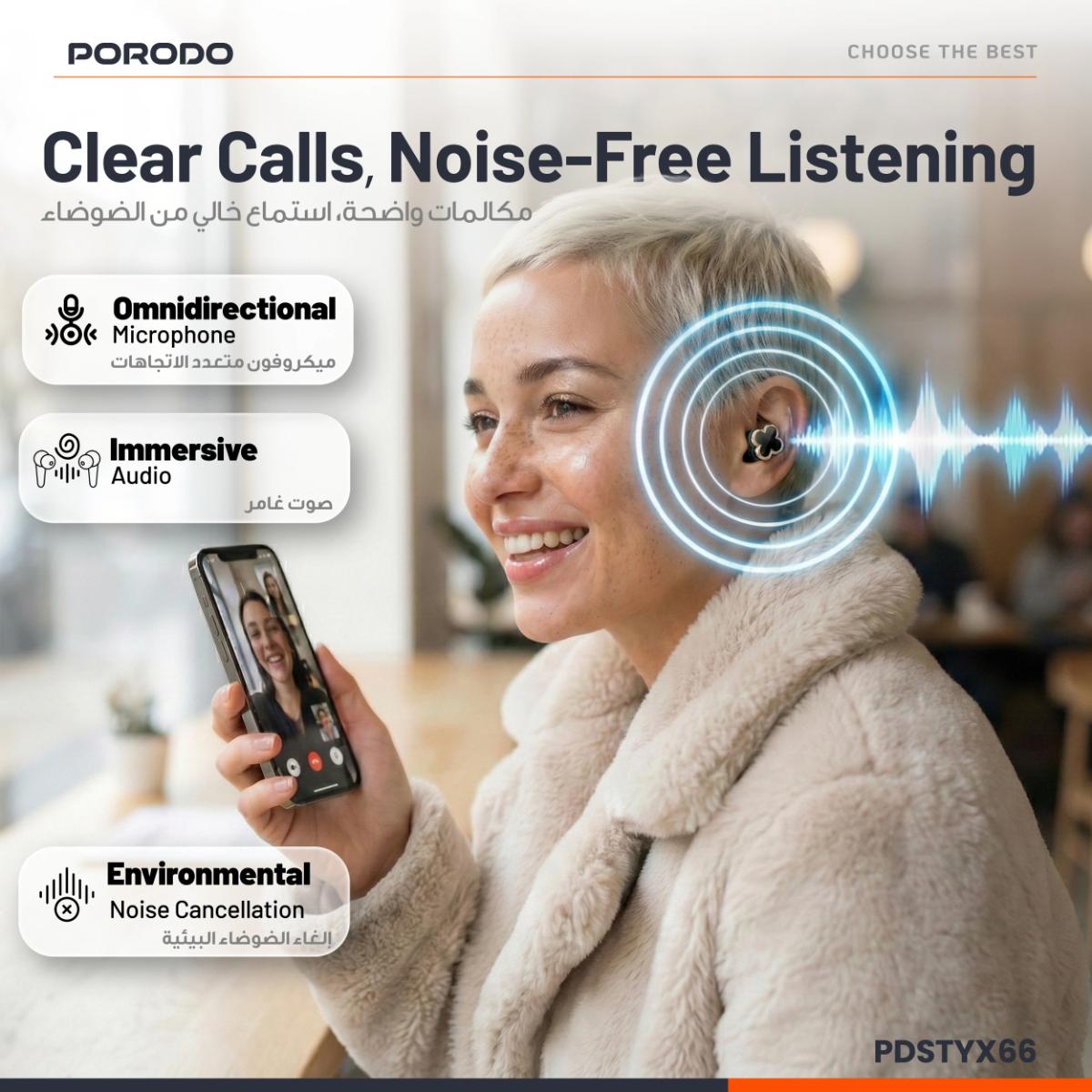 Porodo Soundtec Chic True Wireless Enc Earbuds