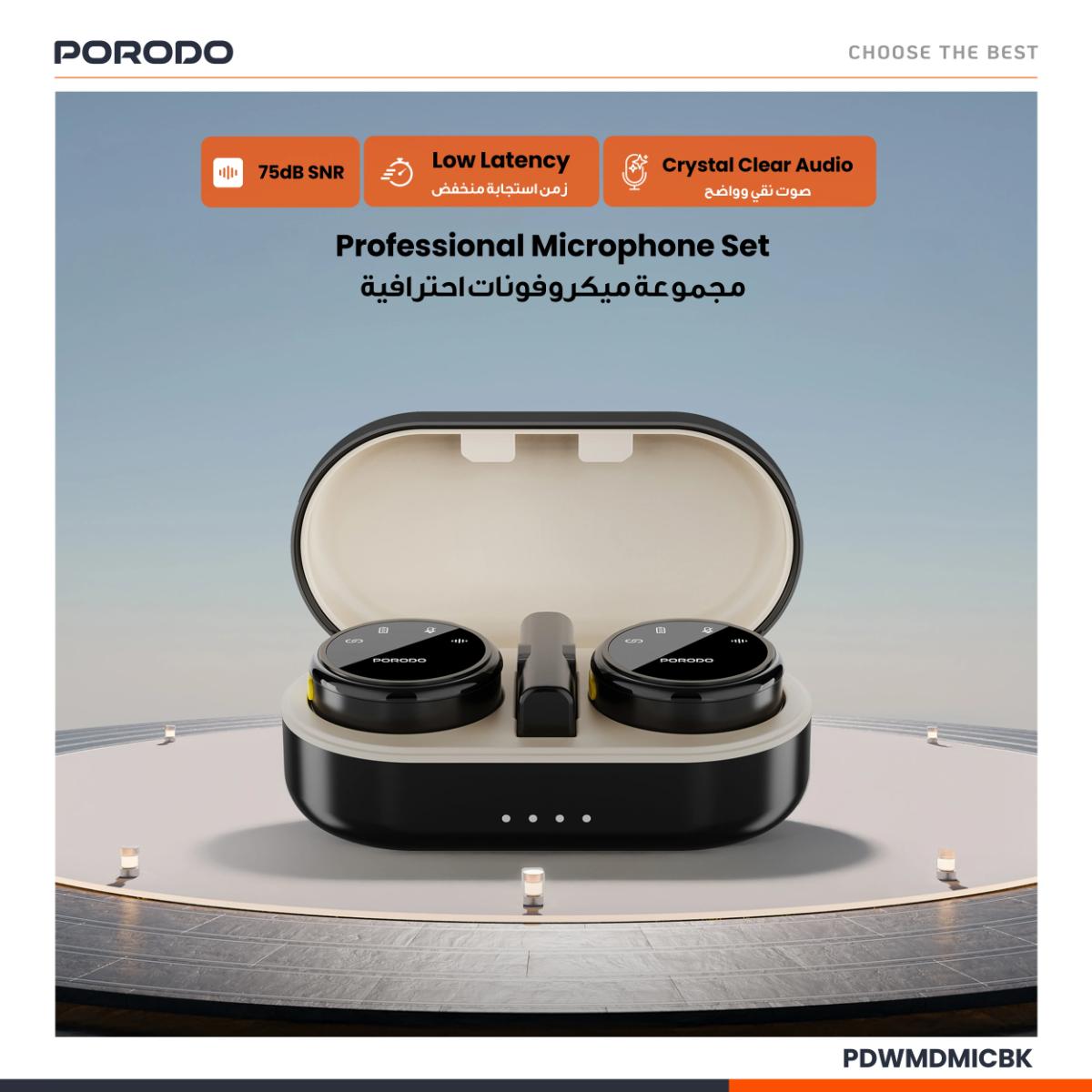Porodo Lavalier Microphones Type-C Connector