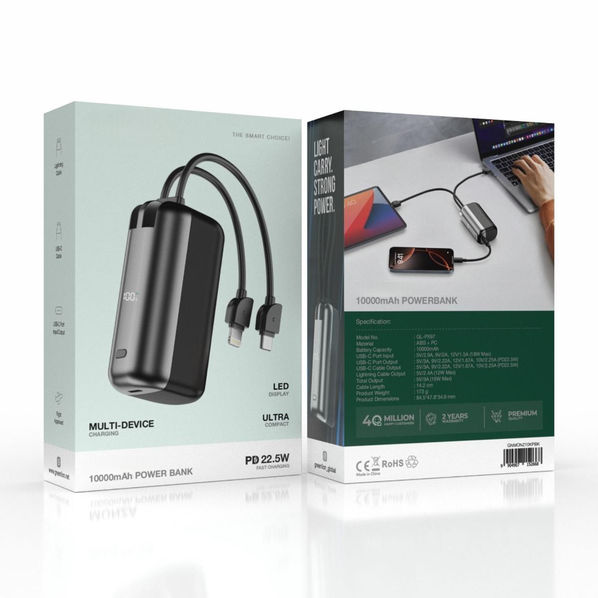 10000mAh Power Bank, 22.5W PD Fast Charging