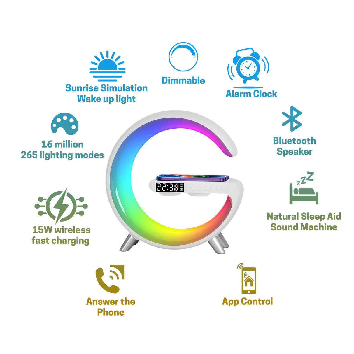 Multifunctional Smart Lamp App Control | Bedside Lamp | Tradeo Shopping