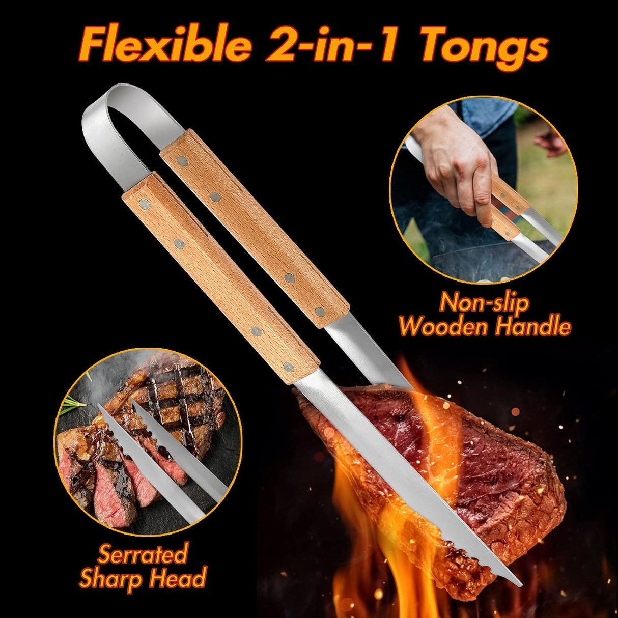 BBQ Stainless Steel Grilling Tools Set 24 in 1