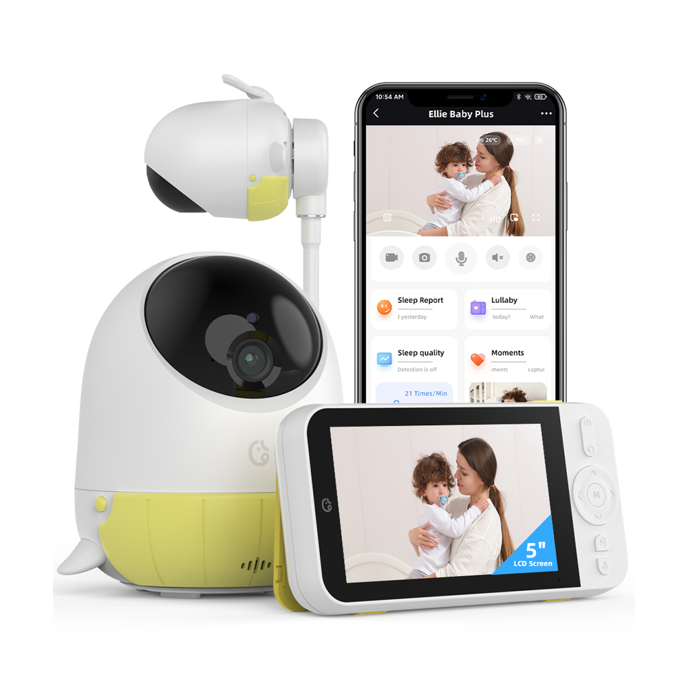 Baby Plus Ai Smart  Baby Monitor Camera with Non-WiFi 5" LCD Screen by Ellie
