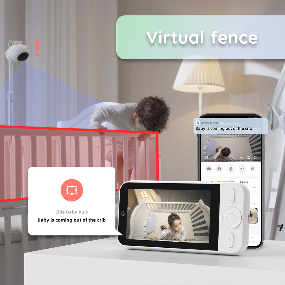 Baby Plus Ai Smart  Baby Monitor Camera with Non-WiFi 5" LCD Screen by Ellie