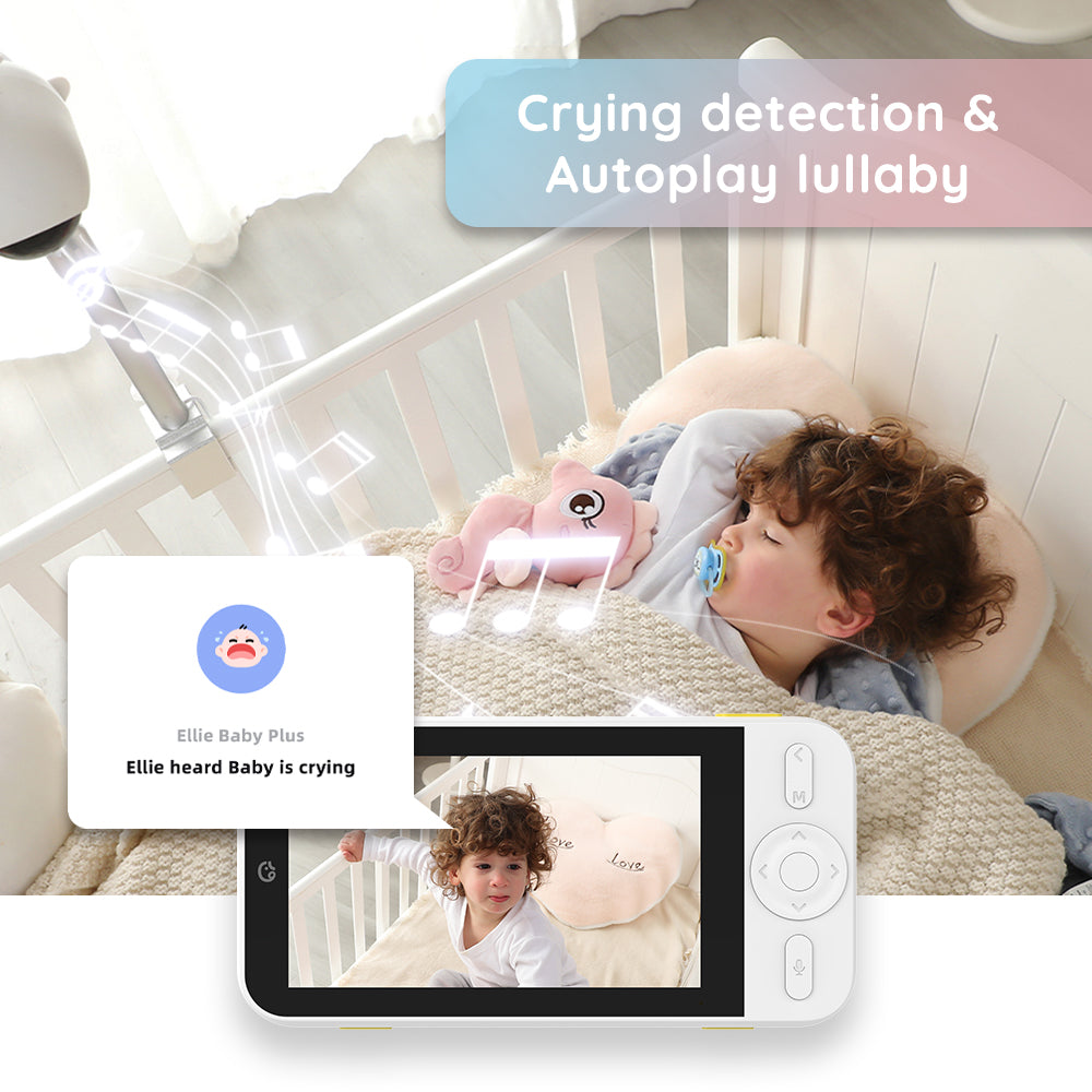 Baby Plus Ai Smart  Baby Monitor Camera with Non-WiFi 5" LCD Screen by Ellie