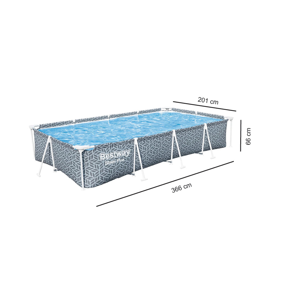 Bestway Steel Pro Rectangular Pool – 3.66m x 2.01m x 66cm