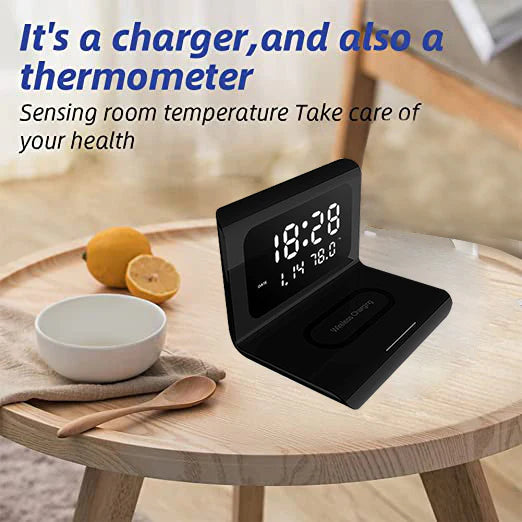 Digital Alarm Clock with Wireless Charger | Alarm Clock | Tradeo Shopping