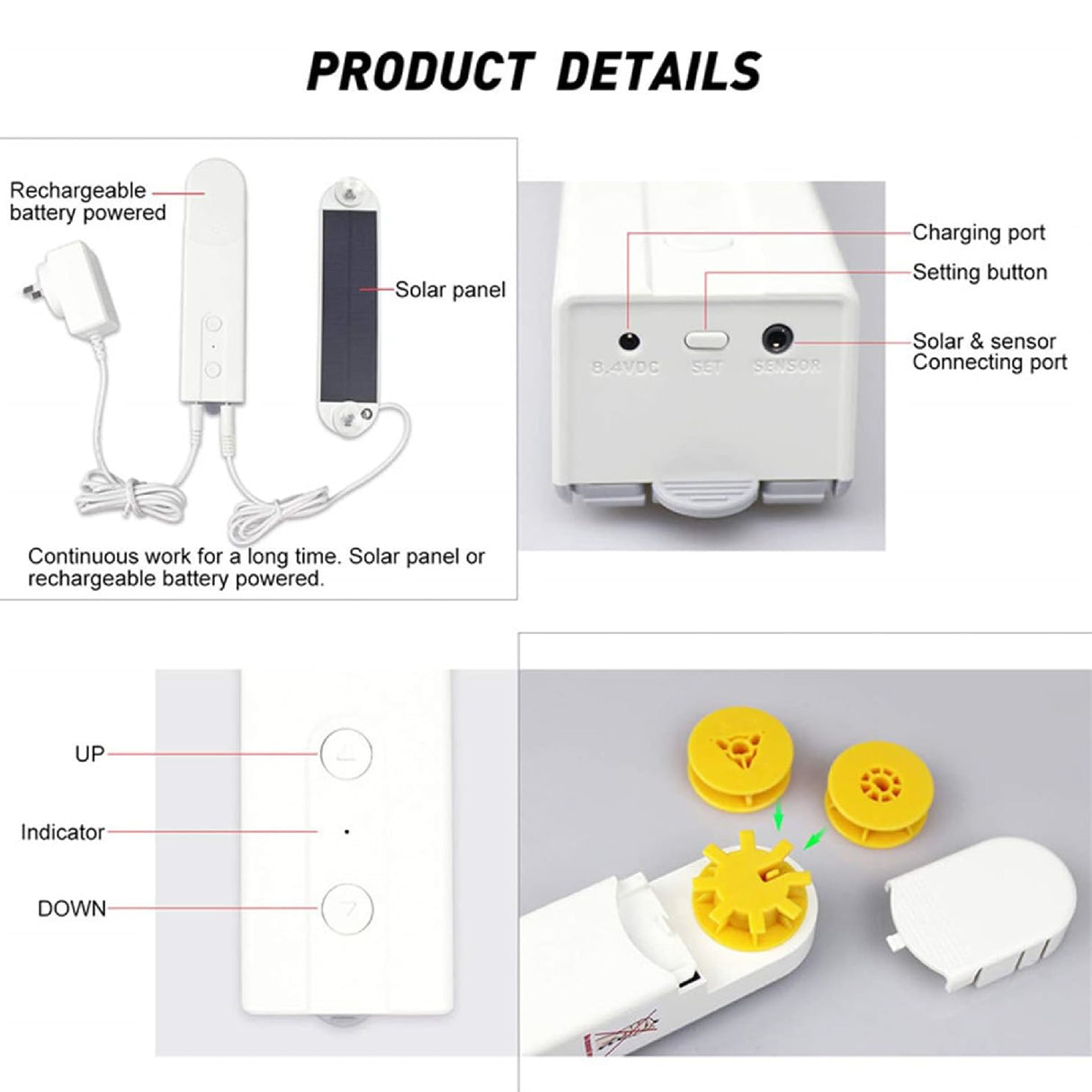 Solar Powered Electric Curtain Motor