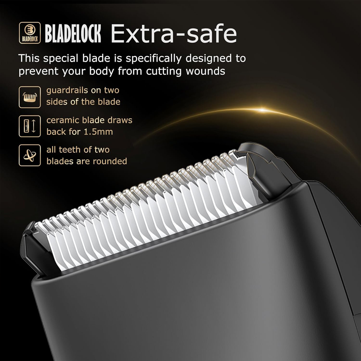Body Hair Trimmer for Men – Waterproof Electric Groin by ENSSU