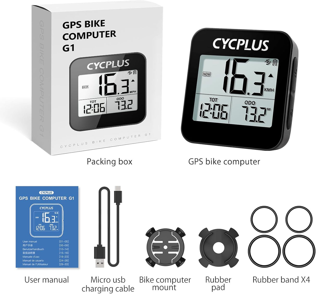 Wireless GPS Bike Computer G1 by CYCPLUS