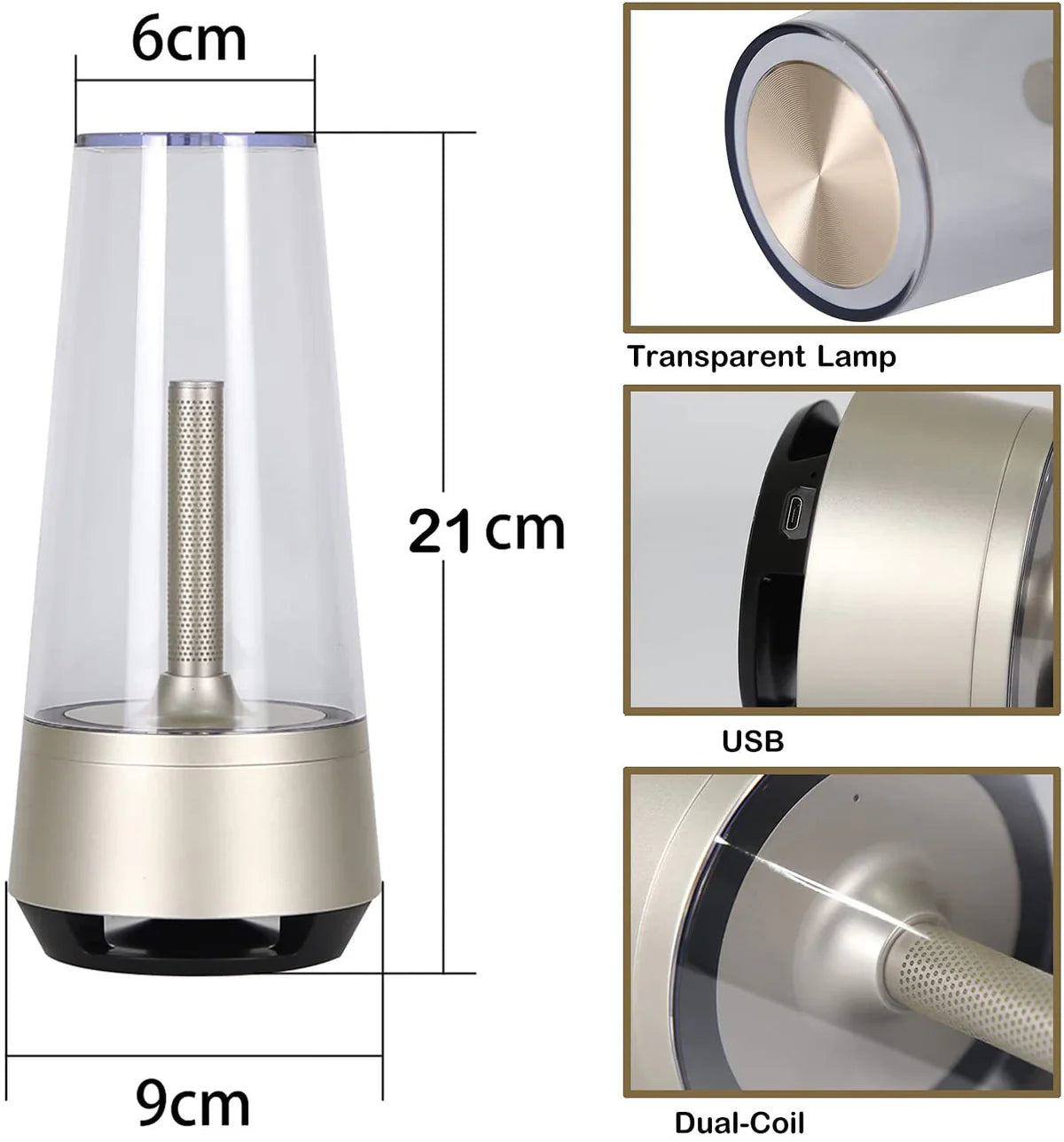 Candle Flame Lamp With Bluetooth Speaker