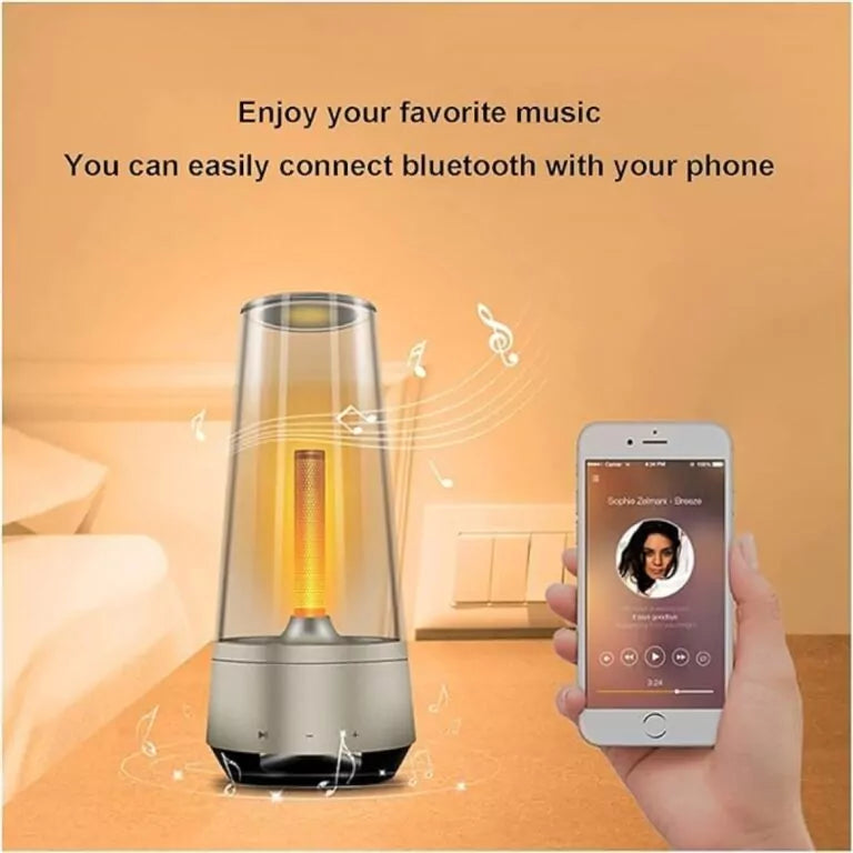 Candle Flame Lamp With Bluetooth Speaker