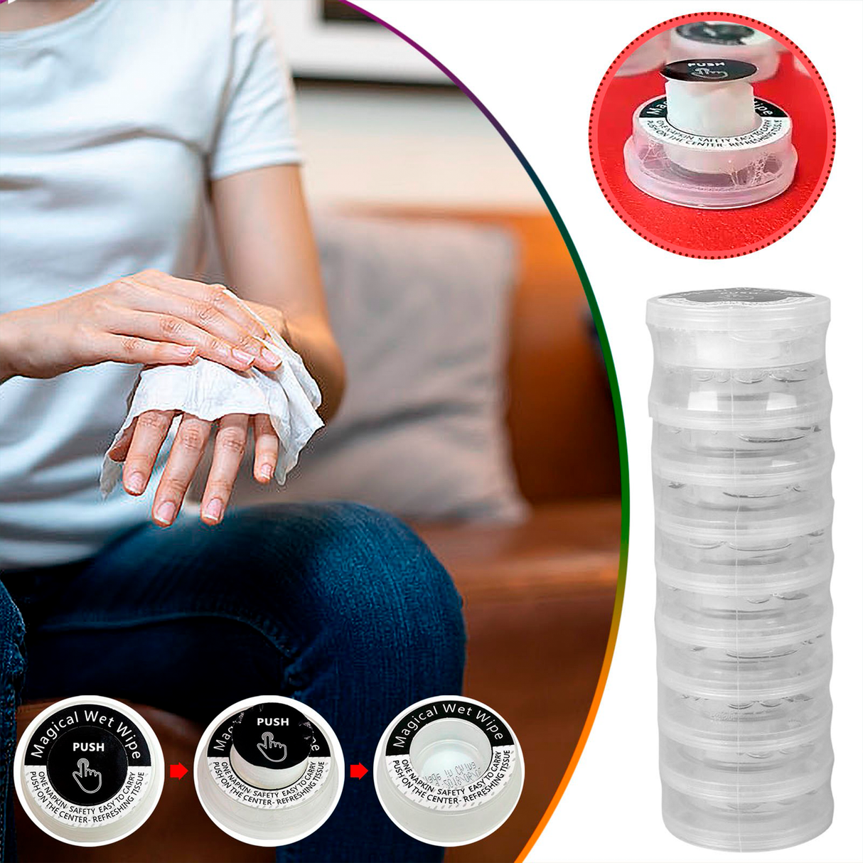 Compressed Hand Wipes Tablets 10 PCS