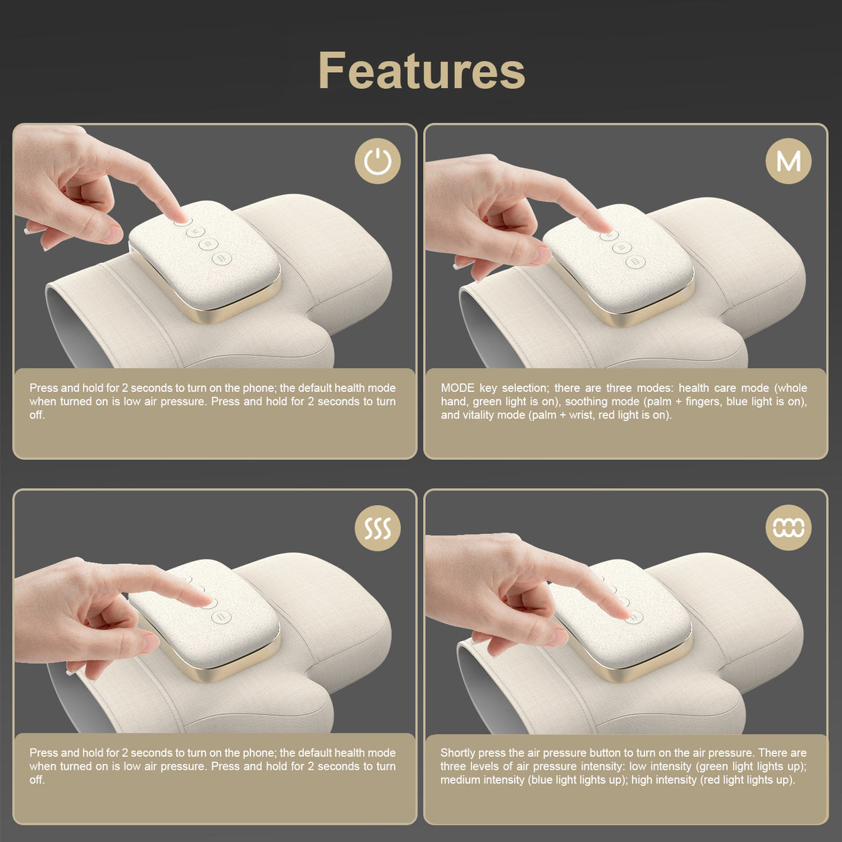 Intelligent Hand Massager 2200mAh