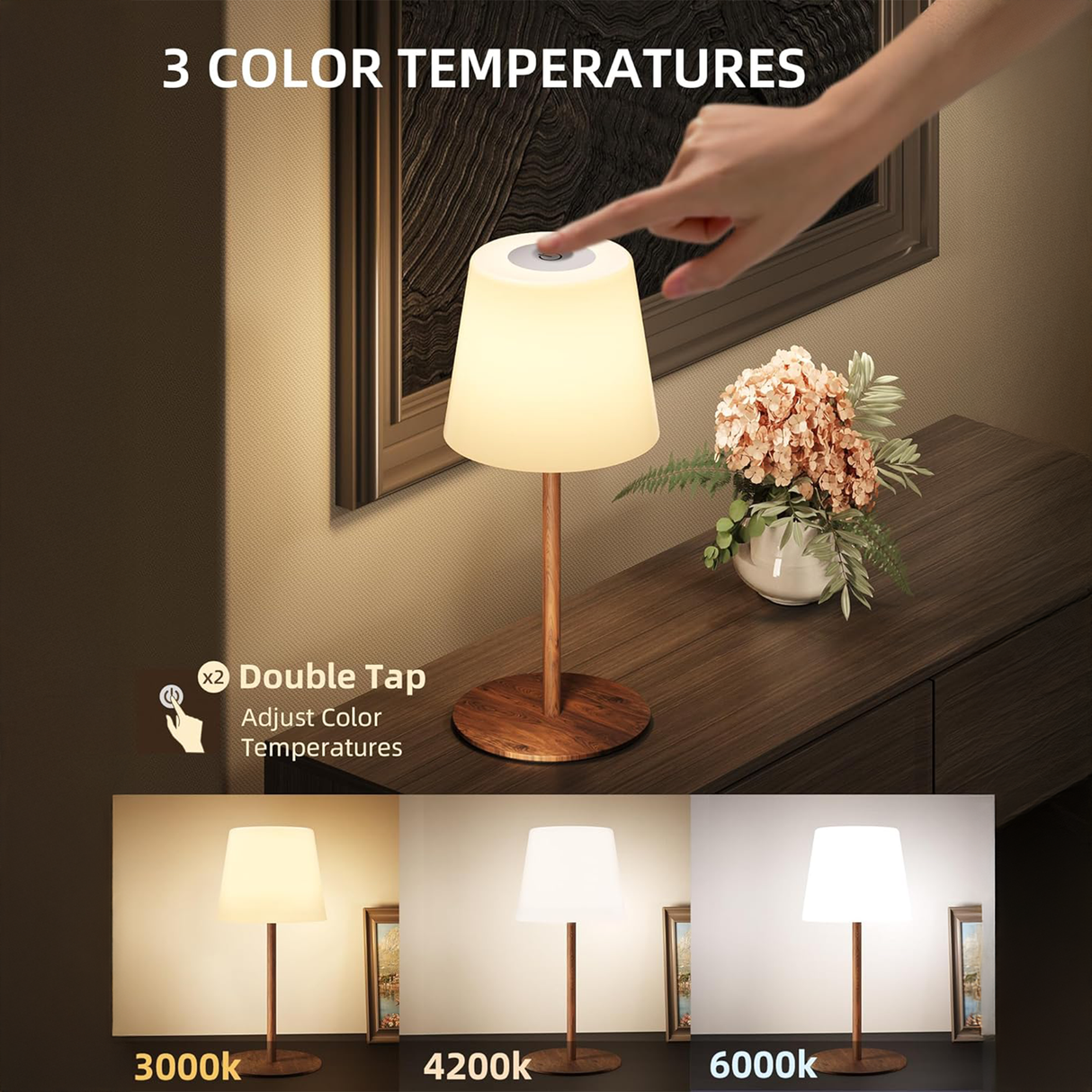 Cordless LED Table Lamp by EZVALO