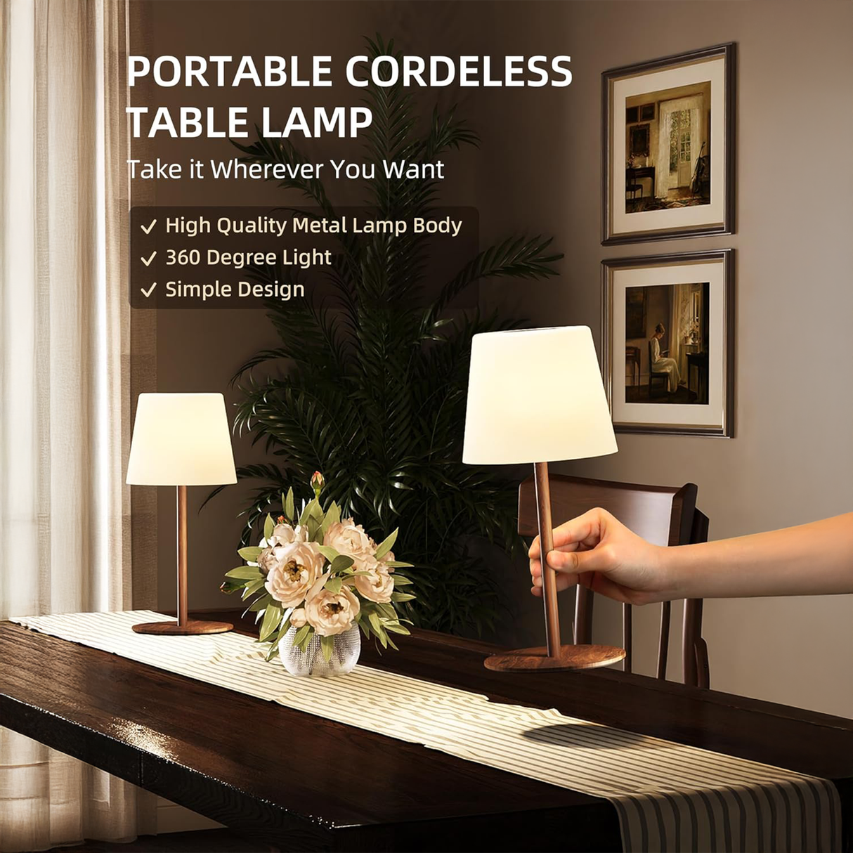 Cordless LED Table Lamp by EZVALO