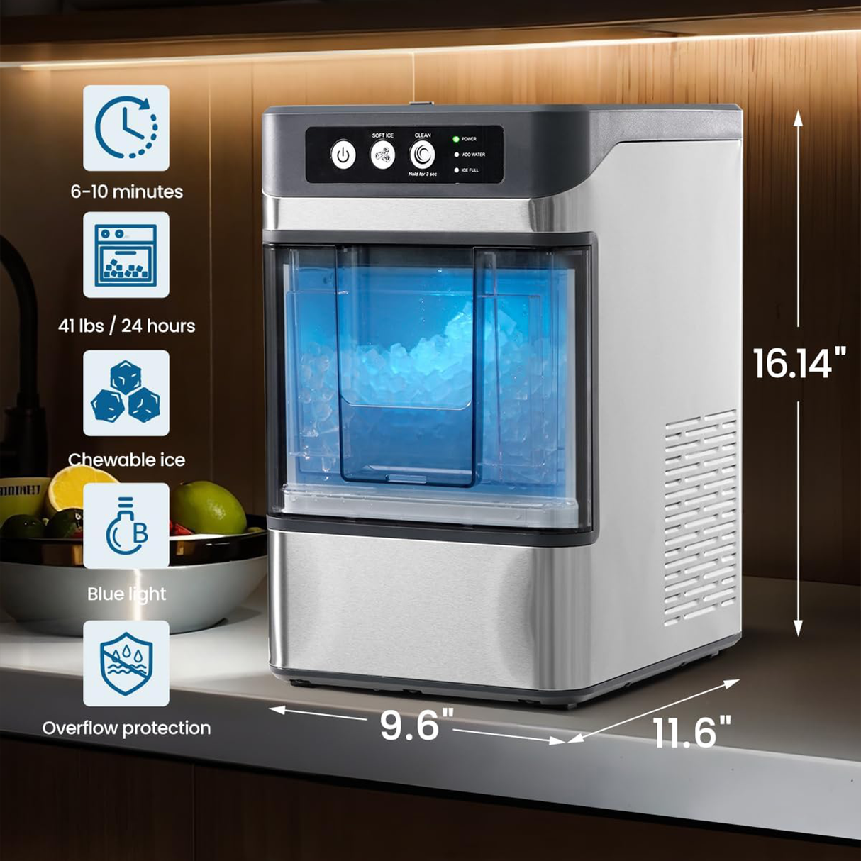 Automatic Countertop Ice Maker – Fast & Hygienic