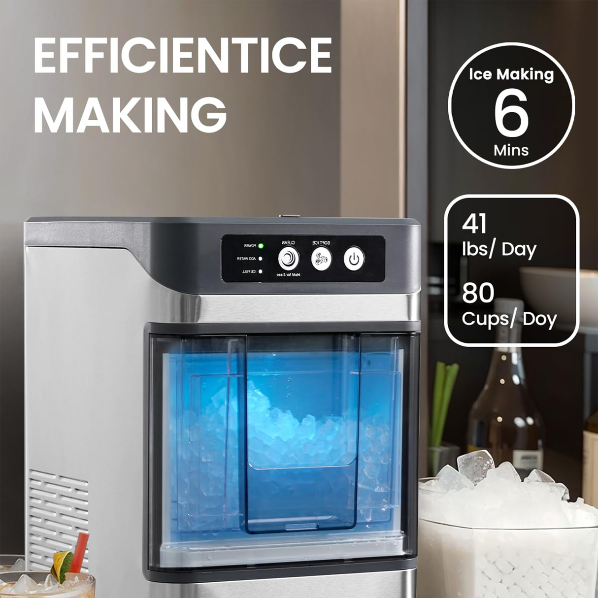 Automatic Countertop Ice Maker – Fast & Hygienic