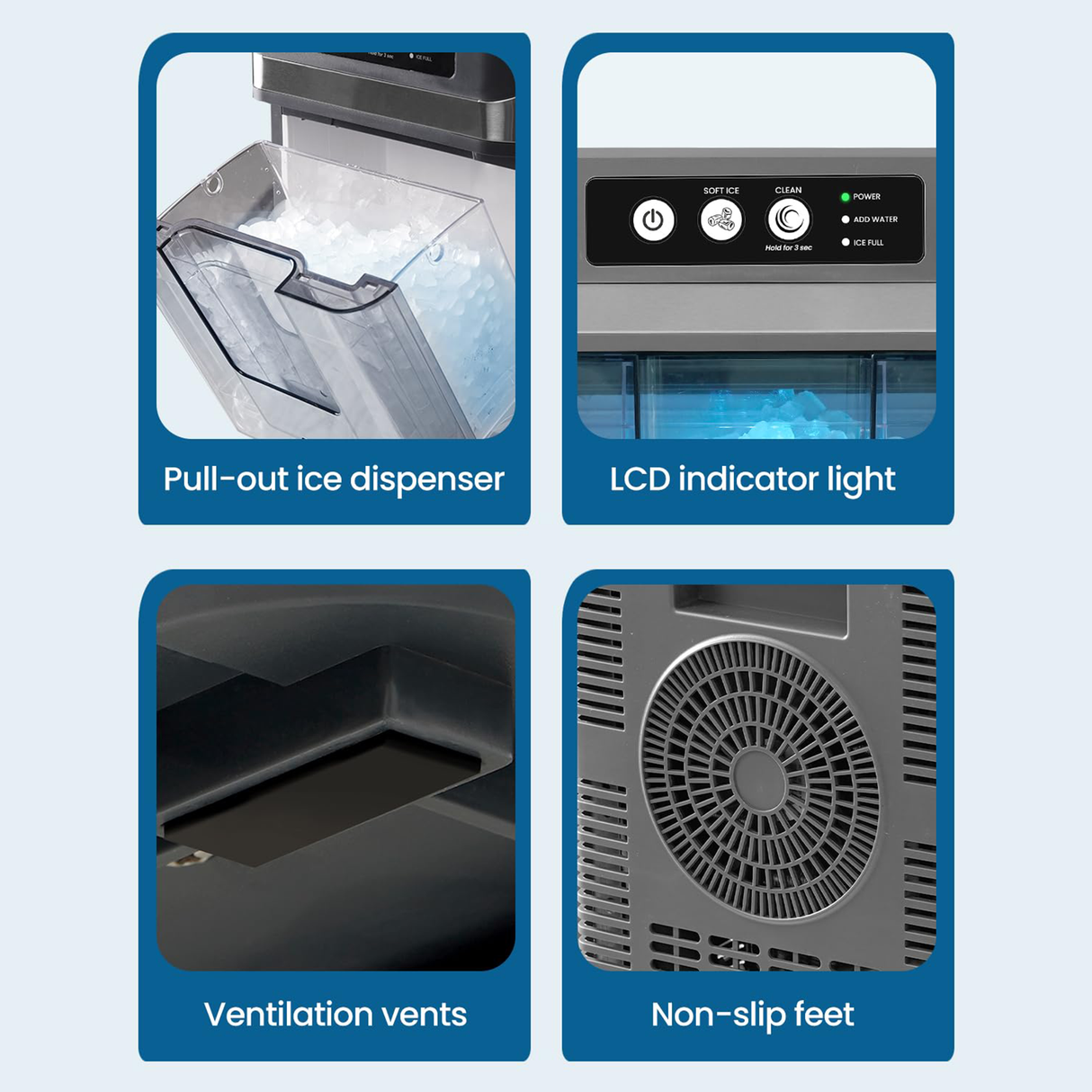 Automatic Countertop Ice Maker – Fast & Hygienic