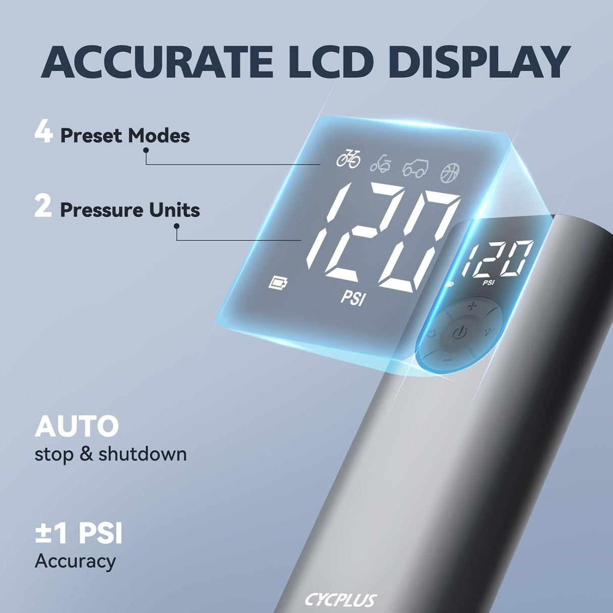 Portable Tire Inflator and Air Compressor A8 by CYCPLUS