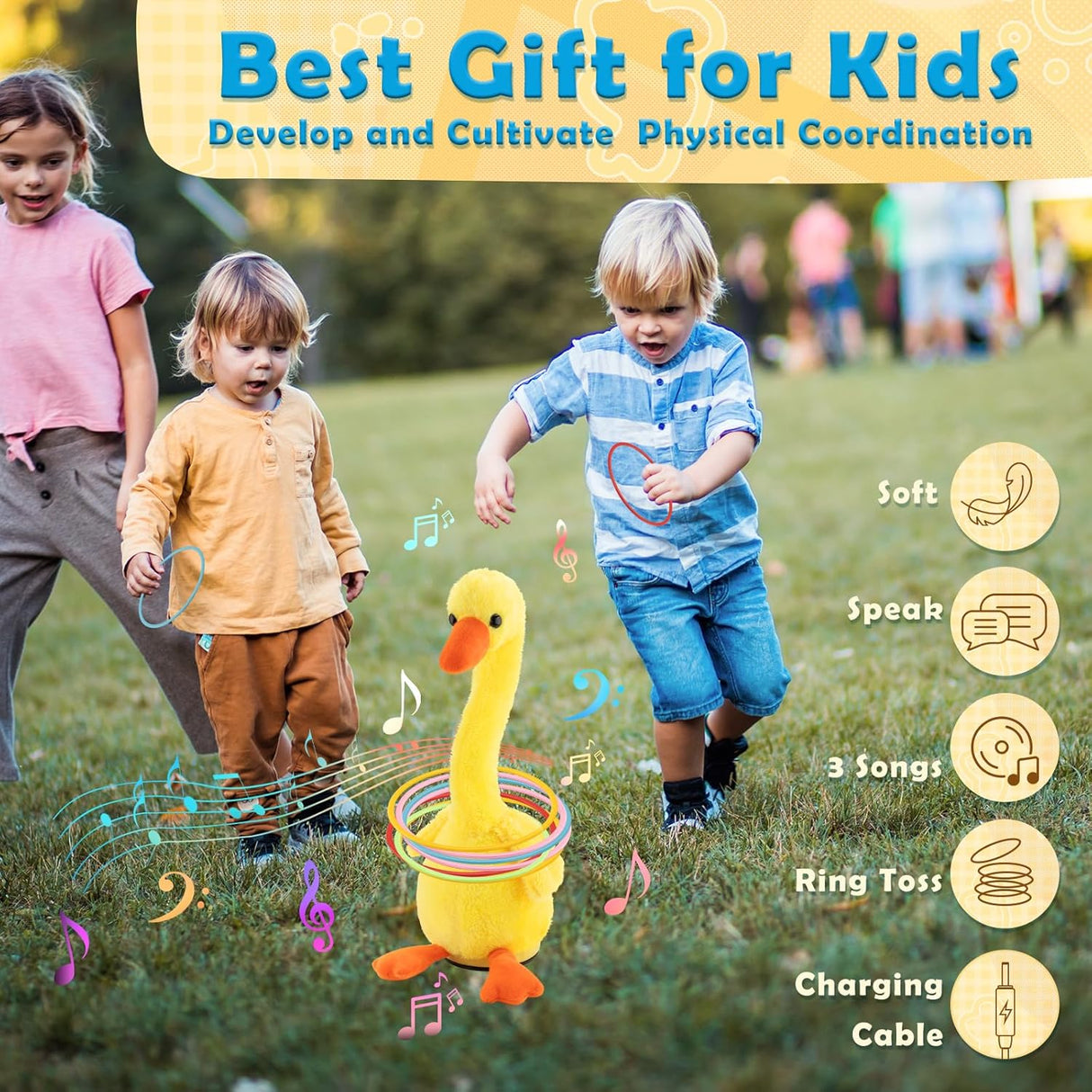 Dancing Singing Duck Toy Ring Toss Games | Kids Toy | Tradeo Shopping