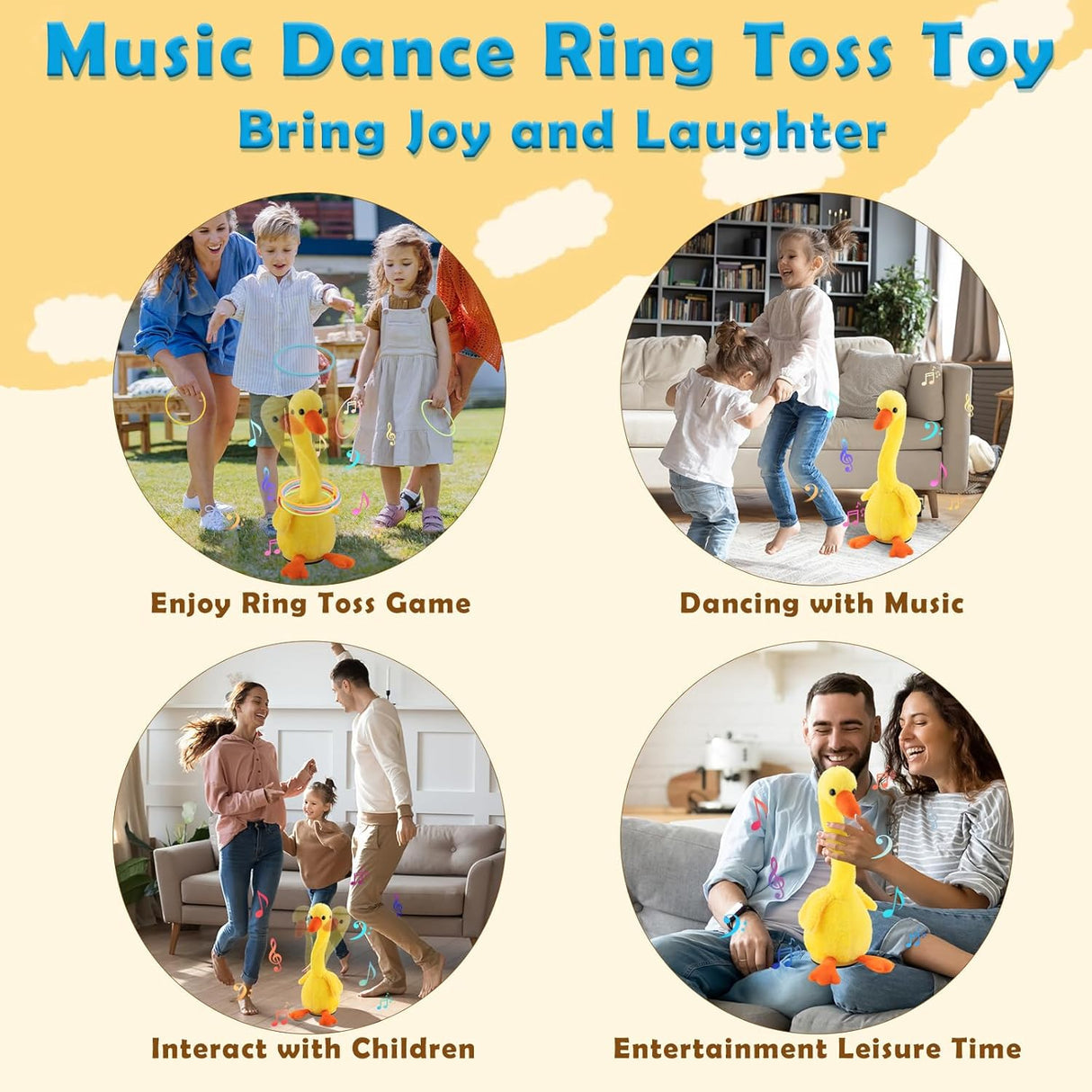 Dancing Singing Duck Toy Ring Toss Games | Kids Toy | Tradeo Shopping