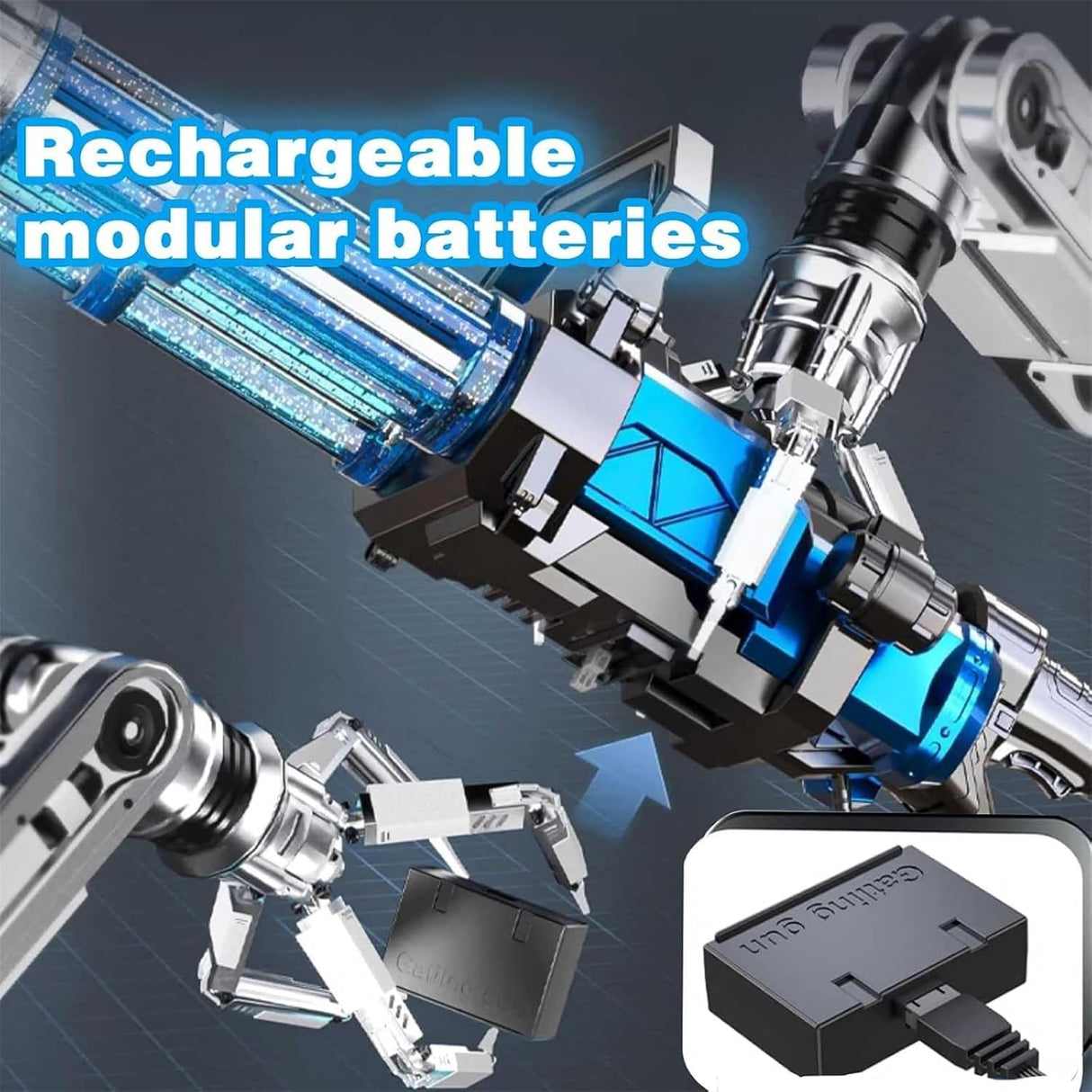 Double Barrel Gatling Electric Water Gun JF-005A