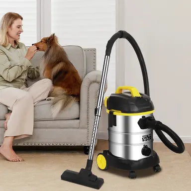 Dry & Wet 1600W Vacuum Cleaner ST-5034 25L Stainless Steel by WINNING STAR