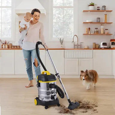 Dry & Wet 1600W Vacuum Cleaner ST-5034 25L Stainless Steel by WINNING STAR