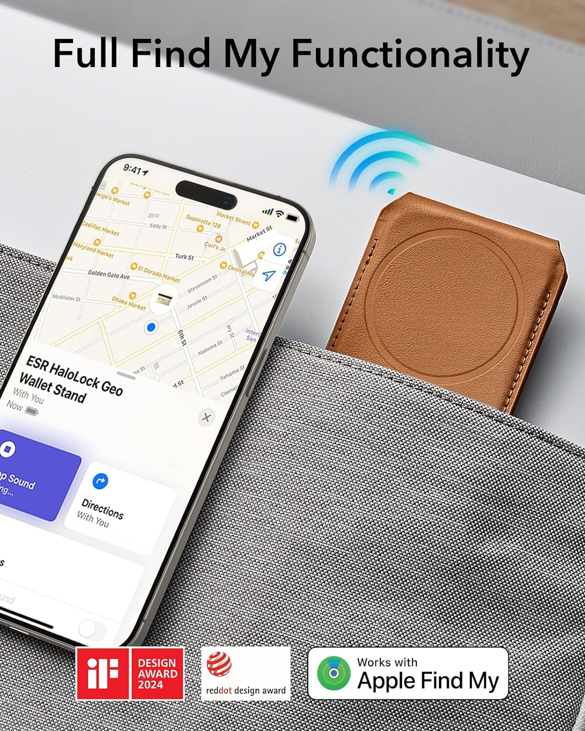 GEO Smart Card Storage with Adjustable Stand & Grip by ESR | Wallet Stand | Tradeo Shopping