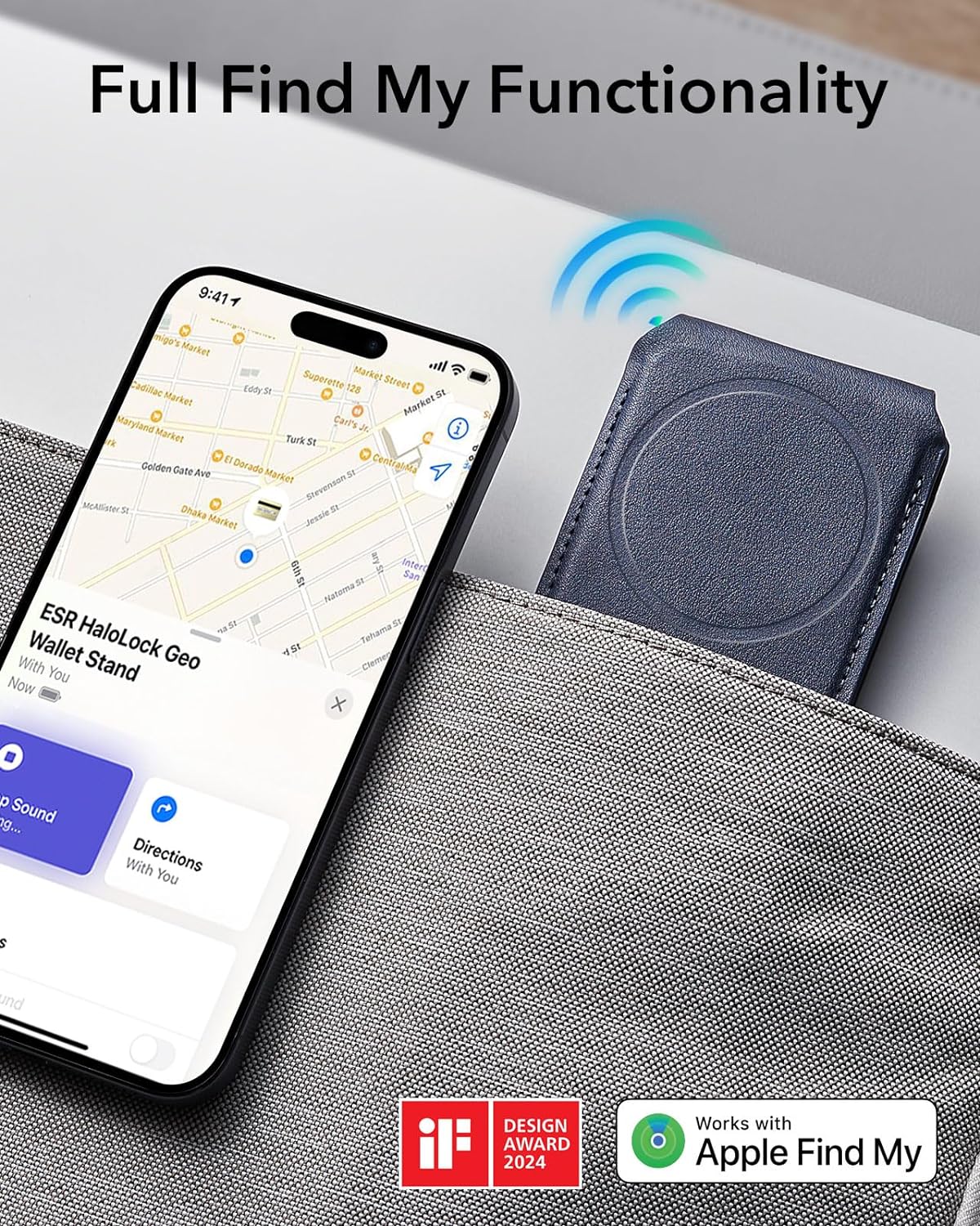 GEO Smart Card Storage with Adjustable Stand & Grip by ESR | Wallet Stand | Tradeo Shopping