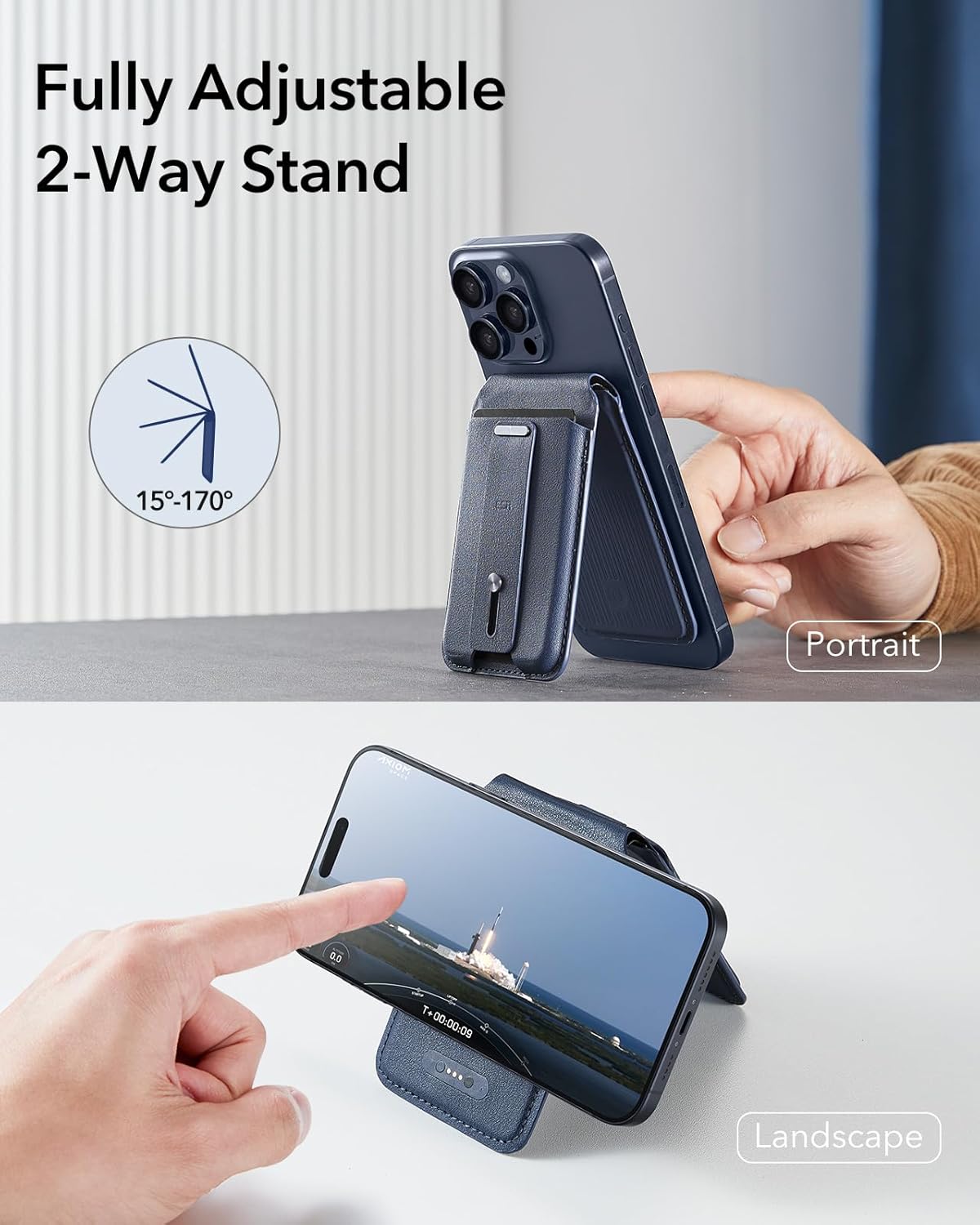 GEO Smart Card Storage with Adjustable Stand & Grip by ESR | Wallet Stand | Tradeo Shopping