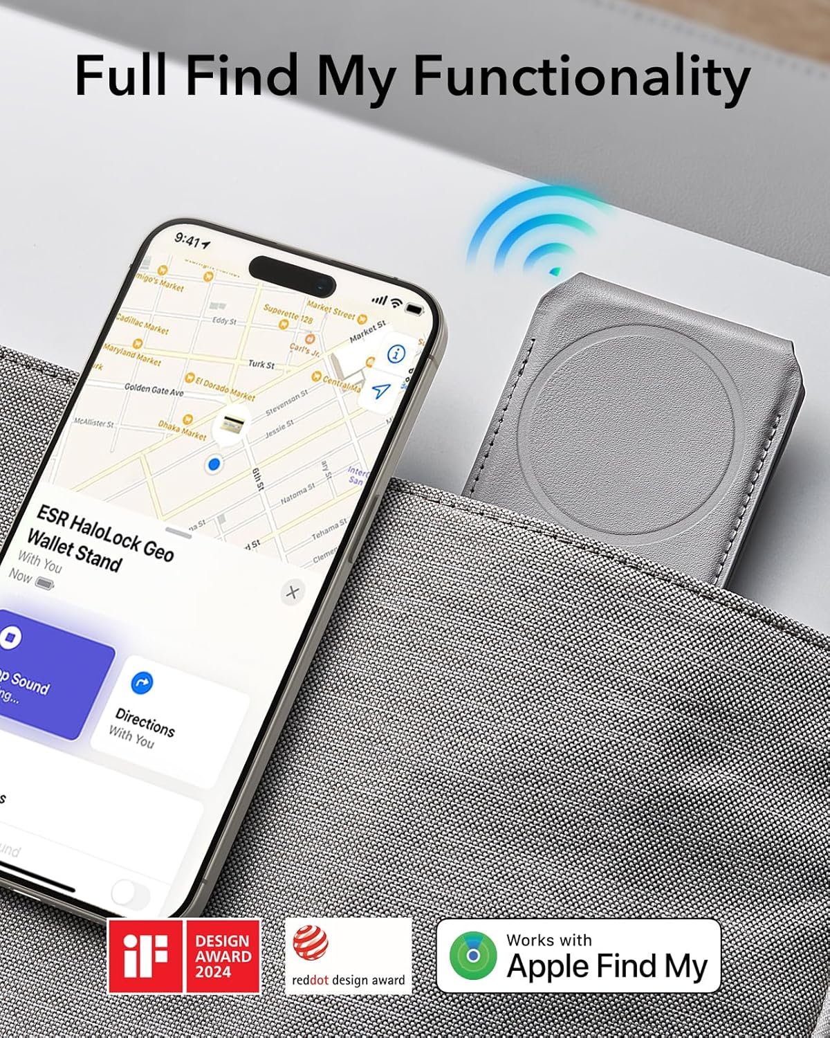 GEO Smart Card Storage with Adjustable Stand & Grip by ESR | Wallet Stand | Tradeo Shopping