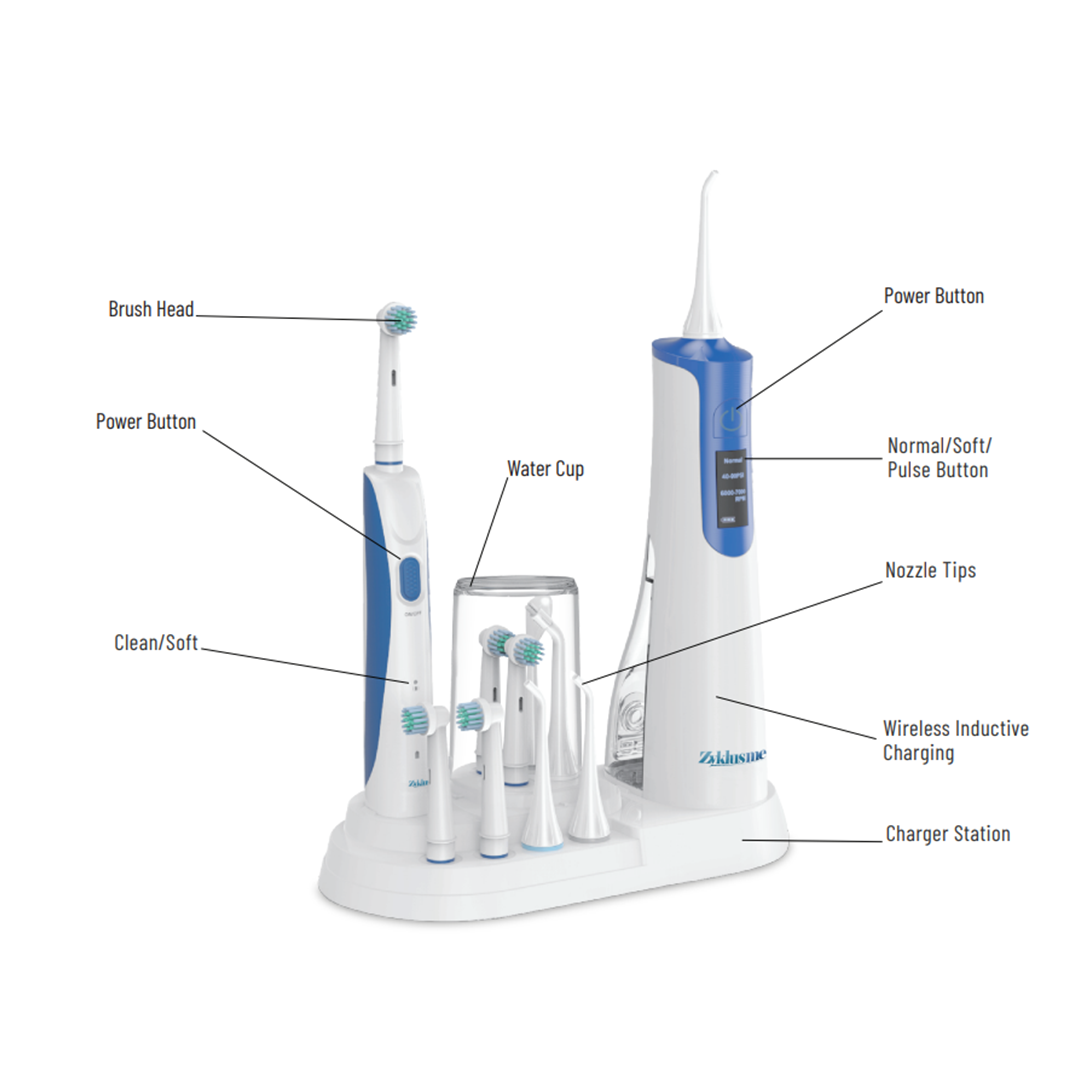 Electric Toothbrush and Water Flosser Kit by Perfect smile