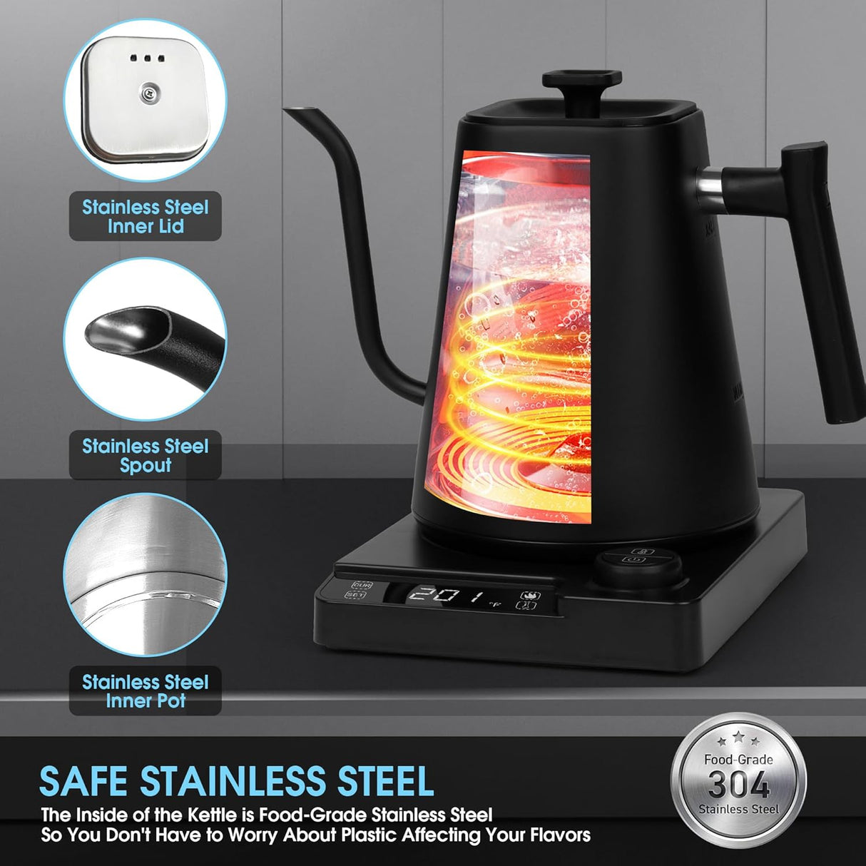 KT10 PRO Electric Kettle 1L | Electric Kettle | Tradeo Shopping