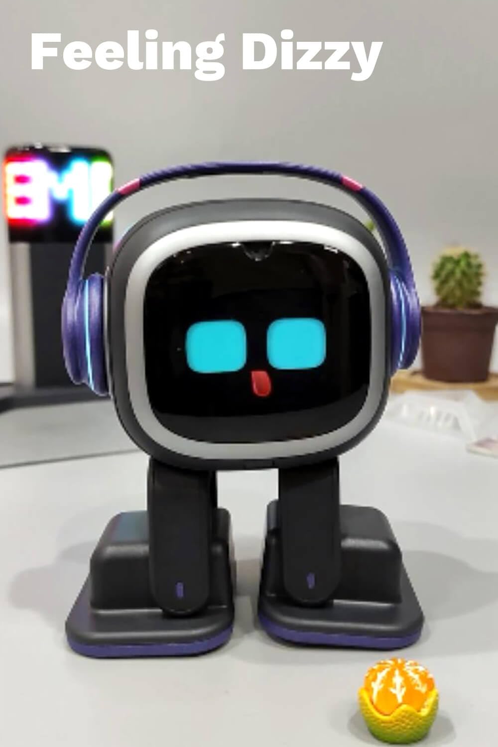 EMO Go Home AI Desktop Pet Robot with EMO Smart Lighting Automatic Charging Version by Living.AI