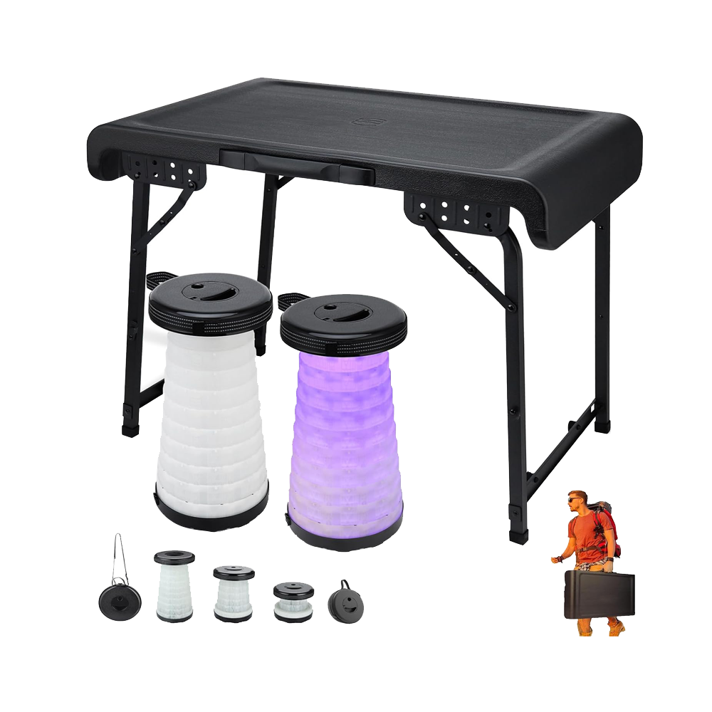 Outdoor Foldable Table and 2 Stools Set | Outdoor Table | Tradeo Shopping
