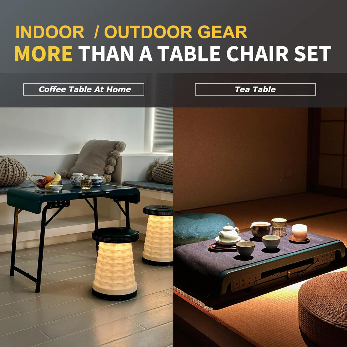 Outdoor Foldable Table and 2 Stools Set | Outdoor Table | Tradeo Shopping