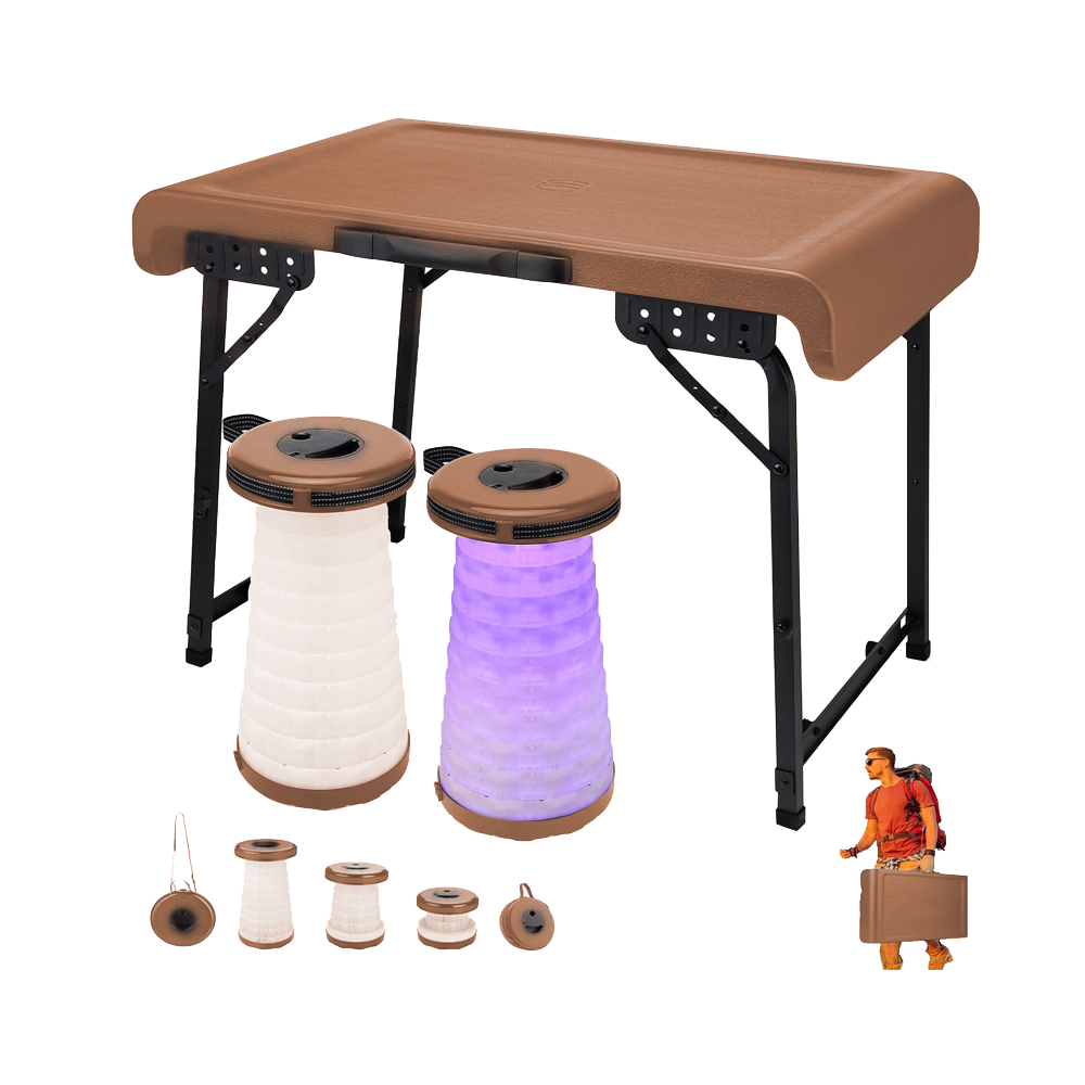 Outdoor Foldable Table and 2 Stools Set | Outdoor Table | Tradeo Shopping