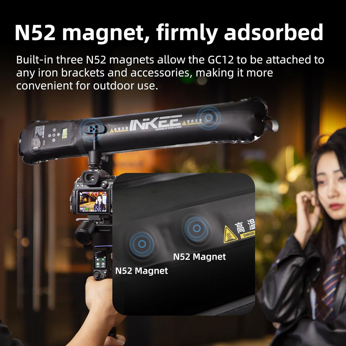 GC12 Bi-color Temperature Inflatable Photography Light Tube by INKE