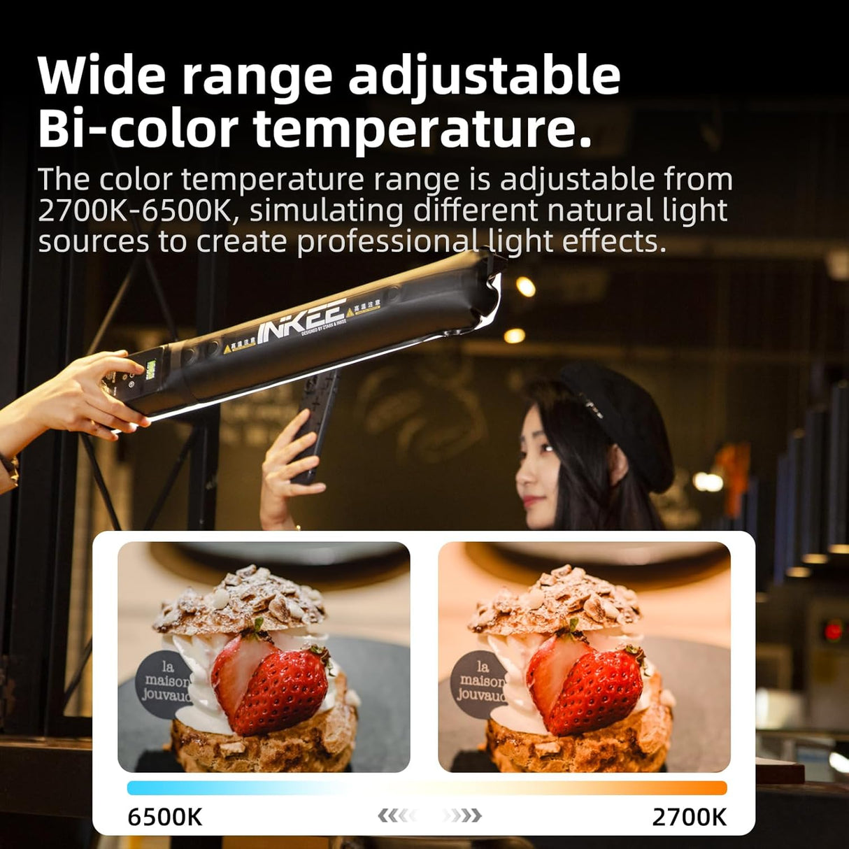 GC12 Bi-color Temperature Inflatable Photography Light Tube by INKE