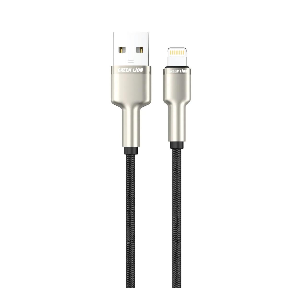 Green Lion USB•A to Lightning Braided Zinc Alloy Cable