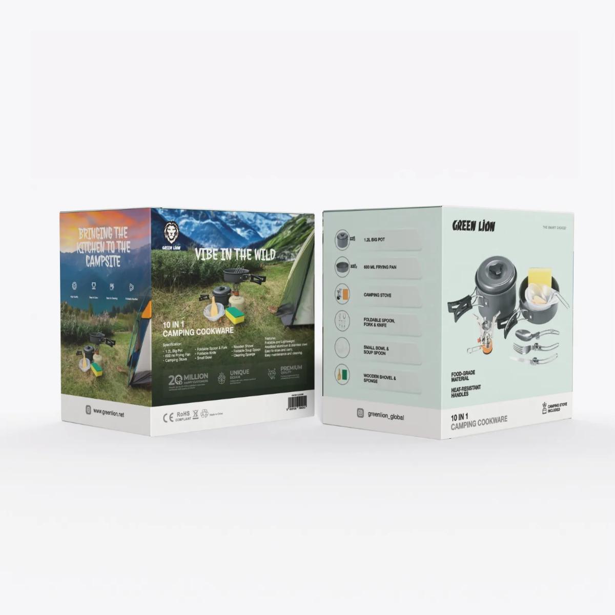 Green Lion 10 IN 1 Camping Cookware