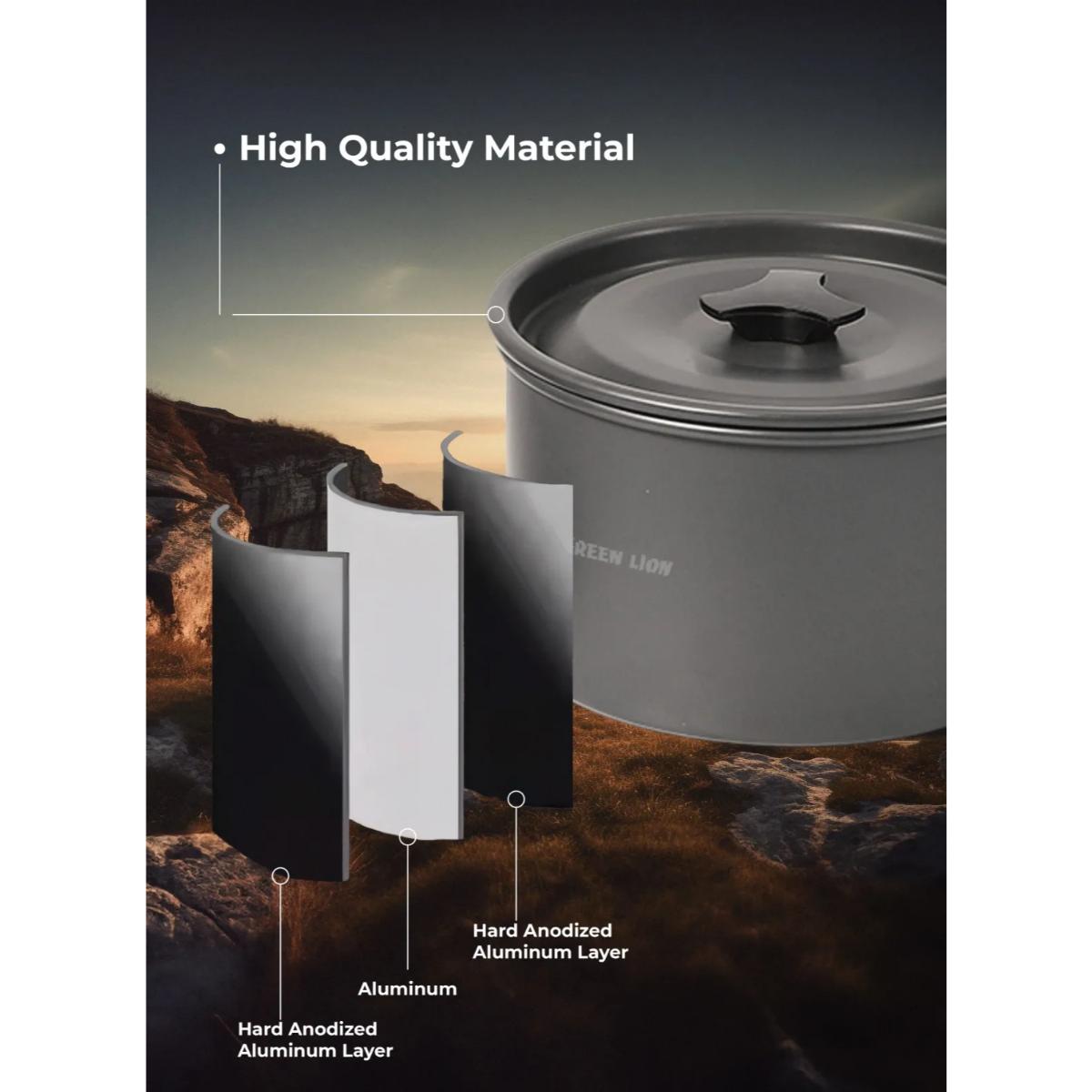 Green Lion 10 IN 1 Camping Cookware