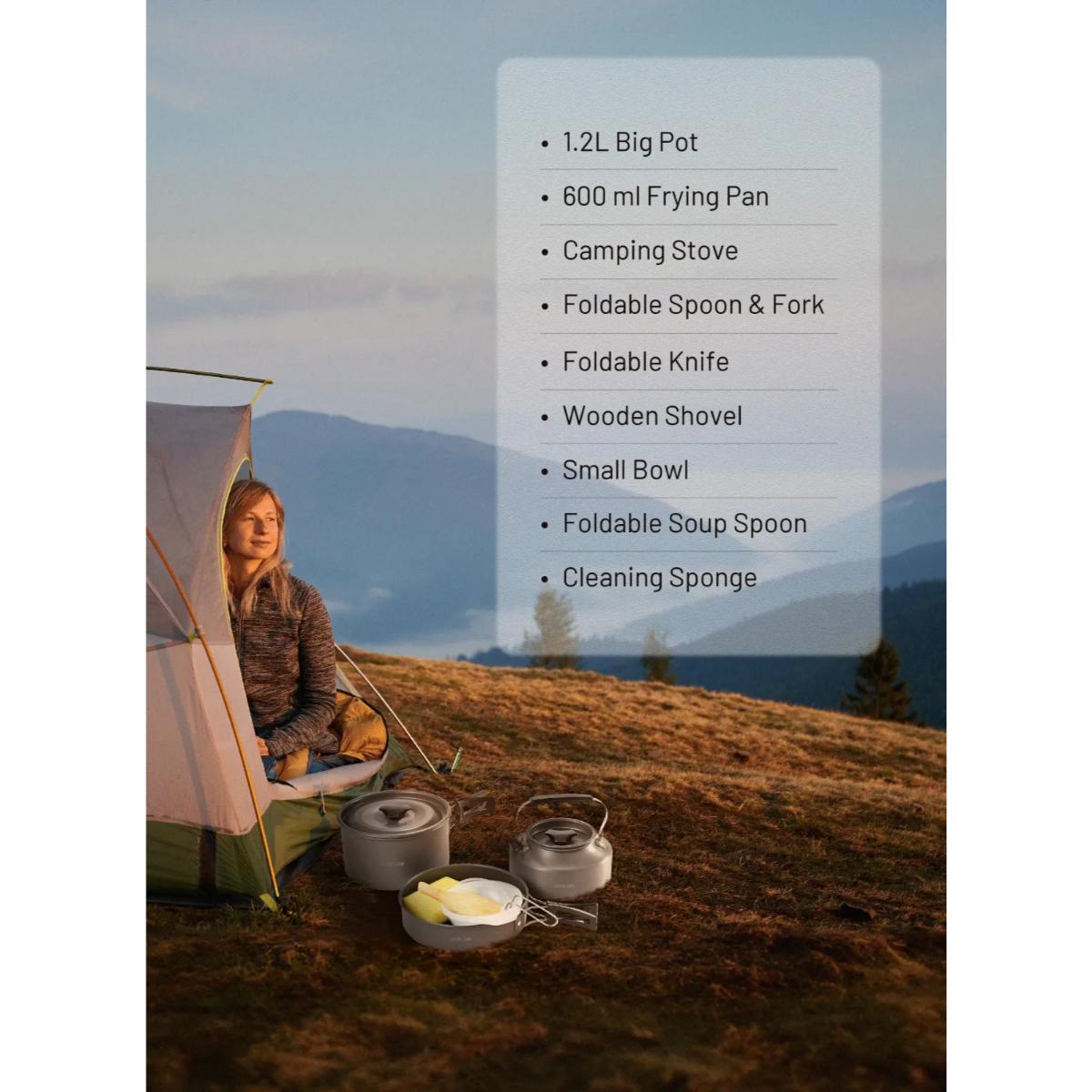 Green Lion 10 IN 1 Camping Cookware