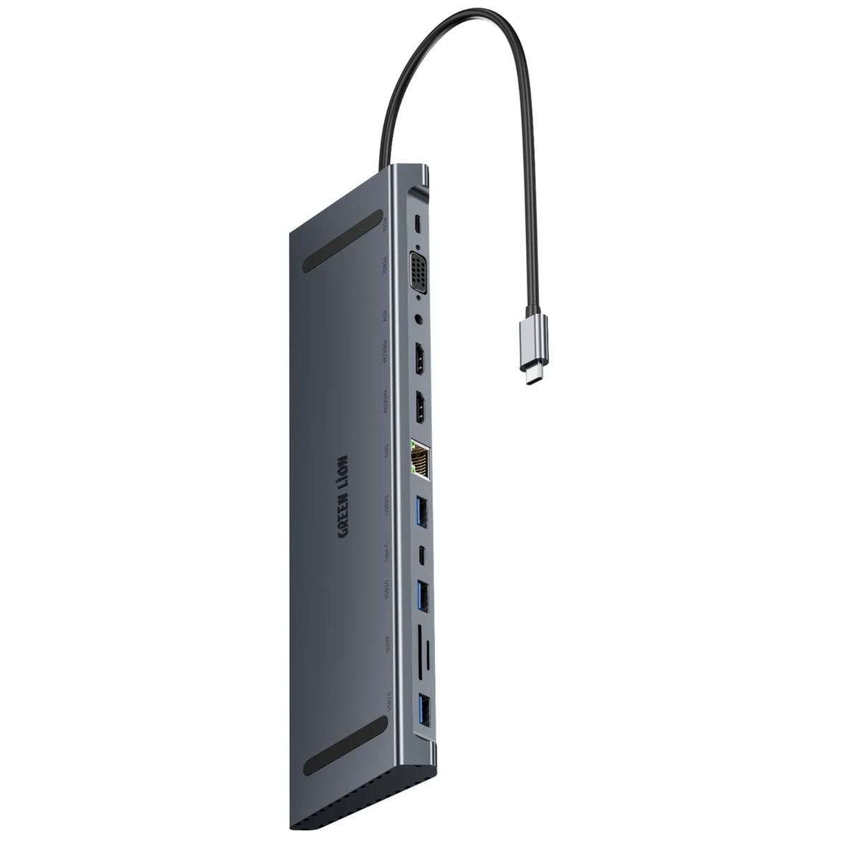 Green Lion 12-in-1 USB-C Docking Station