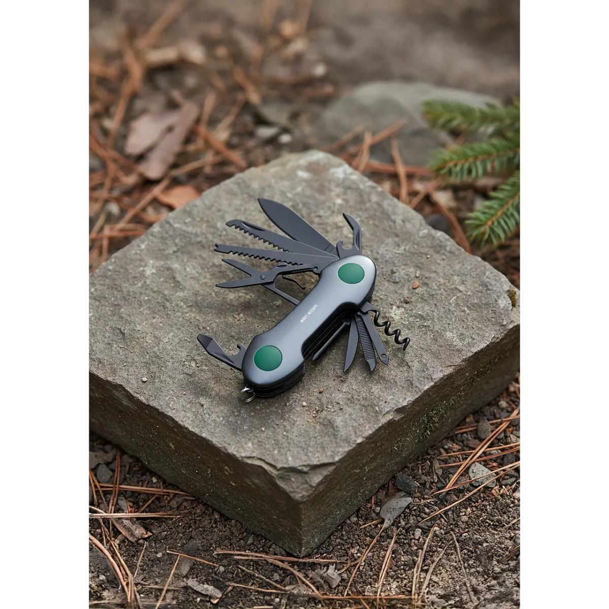 Green Lion 14-in-1 Multi-Tool Keychain Knife